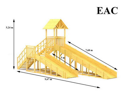 Зимняя горка TORUDA Север wood-7/2 (скат 7,7 м и 5 м)